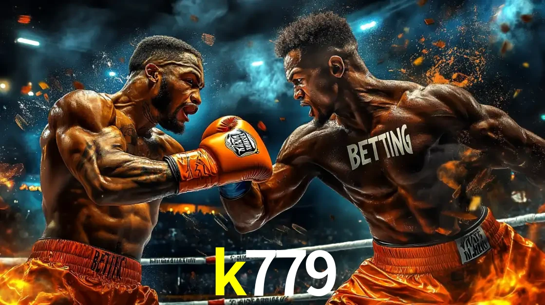Dois boxeadores em uma luta intensa e explosiva, representando a adrenalina e as oportunidades de apostas em esportes de combate disponíveis na plataforma k779.